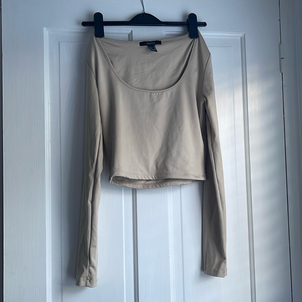 Forever 21 Taupe Crop Top